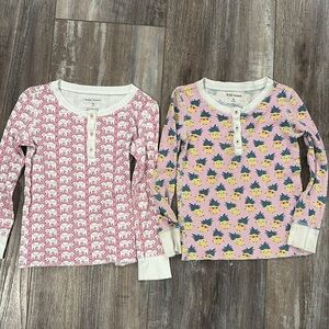 Roberta Roller Rabbit Pink Elephant & Pink Pineapple Sleep Top lot size 4